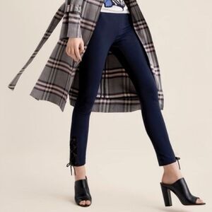 Rag & Bone Simone Lace-Up Pants Navy Skinny Ankle Pants Size 6